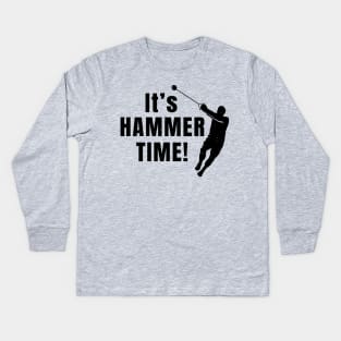 Hammer Throw Hammer Time Athlete Gift Kids Long Sleeve T-Shirt